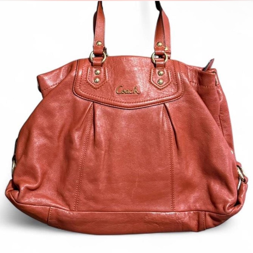 Coach Ashley Leather Carryall Satchel Tote